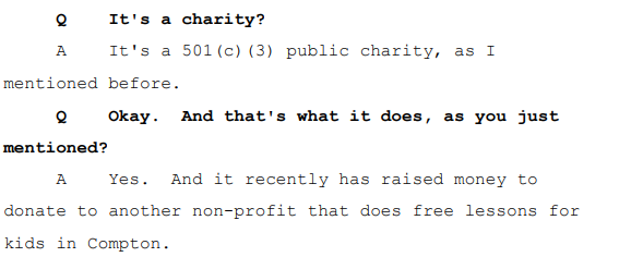 Deposition excerpt continued